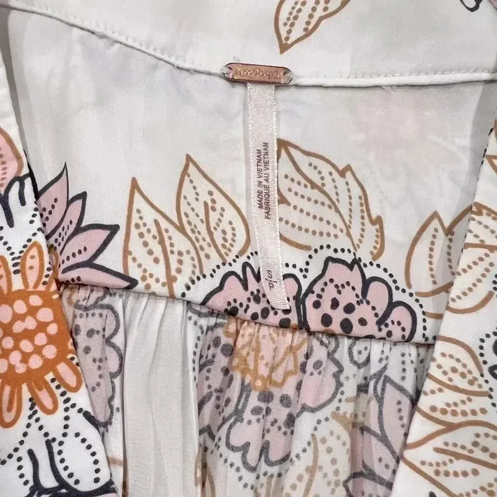 FREE PEOPLE Run Free Tunic in Ivory Size S